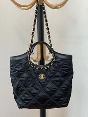 CHANEL MAXI SHOPPING BAG Nylon, Gros-Grain & Gold-Tone Metal Black -  AS3152 - 2