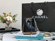 CHANEL SMALL BUCKET WITH CHAIN Lambskin & Gold-Tone Metal Black - AP2750 - 4