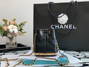 CHANEL SMALL BUCKET WITH CHAIN Lambskin & Gold-Tone Metal Black - AP2750 - 3