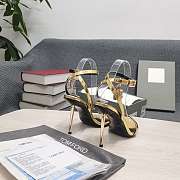 Tom Ford metallic patent leather padlock heels 10.5cm - 6