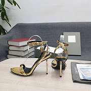 Tom Ford metallic patent leather padlock heels 10.5cm - 5