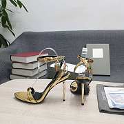 Tom Ford metallic patent leather padlock heels 10.5cm - 3