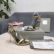 Tom Ford metallic patent leather padlock heels 10.5cm - 4