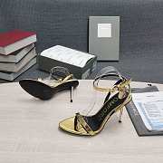 Tom Ford metallic patent leather padlock heels 10.5cm - 3