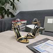 Tom Ford metallic patent leather padlock heels 10.5cm - 2