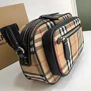 Burberry Vintage Check and Leather Crossbody Bag Archive Beige - 22.5×14.5×8cm - 6