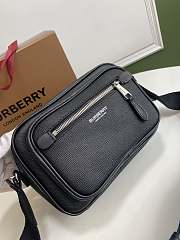 BUBERRY Grainy Leather Crossbody Bag Black - 22.5x8.2x14.5cm - 6