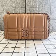 BUBERRY Small Quilted Lambskin Lola Satchel MAPLE BROWN -  23x6x13cm - 1