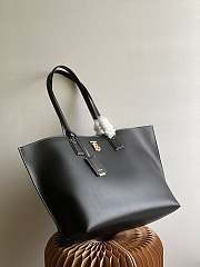 BUBERRY Medium Check and Leather Tote Black - 34x14x28cm - 3