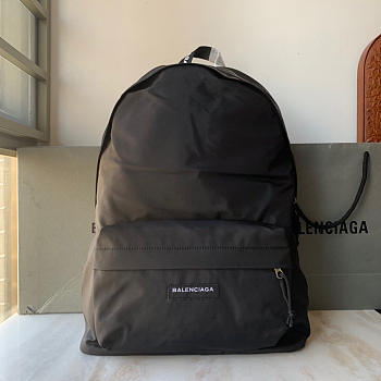 BALENCIAGA Explorer Backpack in black recycled nylon - 36x49x13cm