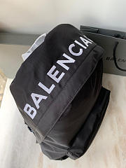 BALENCIAGA Wheel Backpack in black recycled nylon -  36x49x13cm - 6