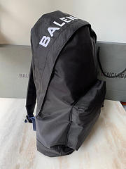 BALENCIAGA Wheel Backpack in black recycled nylon -  36x49x13cm - 4