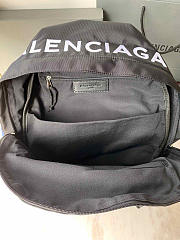 BALENCIAGA Wheel Backpack in black recycled nylon -  36x49x13cm - 2