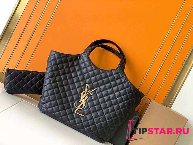 Ysl Icare Maxi Shopping Bag Black - 698651 - 58x43x8cm - 1