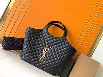 Ysl Icare Maxi Shopping Bag Black - 698651 - 58x43x8cm