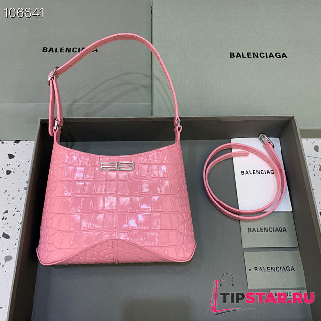Balenciaga crocodile crossbody Sweet Pink bag - 23x16x5cm - 1