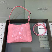 Balenciaga crocodile crossbody Sweet Pink bag - 23x16x5cm - 2