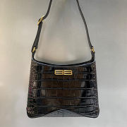 Balenciaga crocodile crossbody black bag - 23x16x5cm - 3