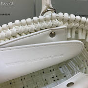 BALENCIAGA Bistro XS Basket With Strap in white varnished fake calfskin - 16x9x26cm - 5