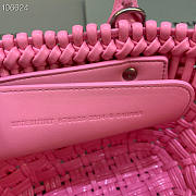 BALENCIAGA Bistro XXS Basket With Strap in pink varnished fake calfskin - 16x26x9cm - 5