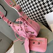 BALENCIAGA LE CAGOLE XS IN PINK SHOULDER BAG CROCODILE EMBOSSED - 26×7×16cm - 6