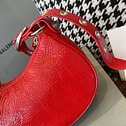 BALENCIAGA LE CAGOLE XS IN RED SHOULDER BAG CROCODILE EMBOSSED - 26×7×16cm - 4