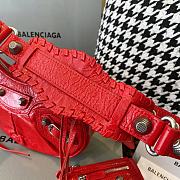 BALENCIAGA LE CAGOLE XS IN RED SHOULDER BAG CROCODILE EMBOSSED - 26×7×16cm - 2