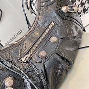 BALENCIAGA LE CAGOLE XS IN BLACK SHOULDER BAG CROCODILE EMBOSSED - 26×7×16cm - 5