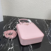 PRADA Small brushed leather tote Alabaster Pink - 1BA331 - 17.5x15x5cm - 5