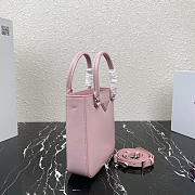 PRADA Small brushed leather tote Alabaster Pink - 1BA331 - 17.5x15x5cm - 2