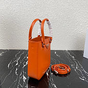 PRADA Small brushed leather tote Orange - 1BA331 - 17.5x15x5cm - 3