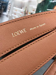 Small LOEWE Luna bag in Anagram jacquard and classic tan calfskin - 34x9x27cm - 2