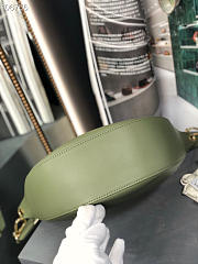 LOEWE luna bag in satin avocado green calfskin and jacquard - 27x29.5x8cm - 6