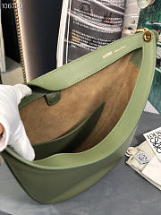 LOEWE luna bag in satin avocado green calfskin and jacquard - 27x29.5x8cm - 2