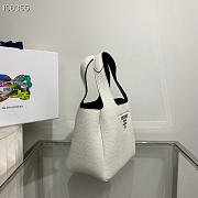 PRADA Leather handbag white/black - 1BA349 - 15.5x10x18cm - 5