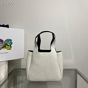 PRADA Leather handbag white/black - 1BA349 - 15.5x10x18cm - 3