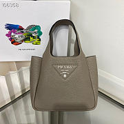 PRADA Leather handbag grey - 1BA349 - 15.5x10x18cm - 1