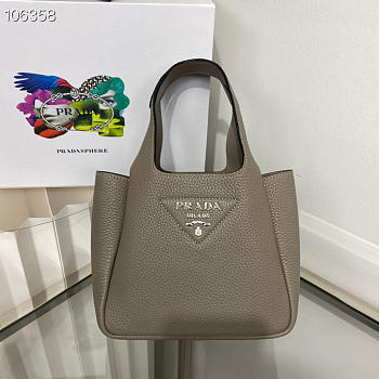 PRADA Leather handbag grey - 1BA349 - 15.5x10x18cm
