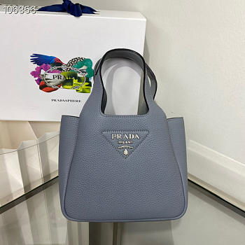 PRADA Leather handbag blue - 1BA349 - 15.5x10x18cm