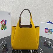 PRADA Leather handbag yellow/brown - 1BA349 - 15.5x10x18cm - 2