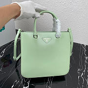 PRADA brushed leather tote Aqua light green - 1BA330 - 25x23x6cm - 6