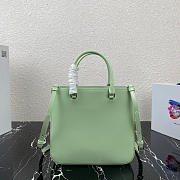 PRADA brushed leather tote Aqua light green - 1BA330 - 25x23x6cm - 2
