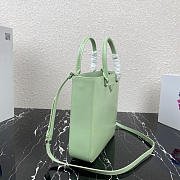 PRADA brushed leather tote Aqua light green - 1BA330 - 25x23x6cm - 3