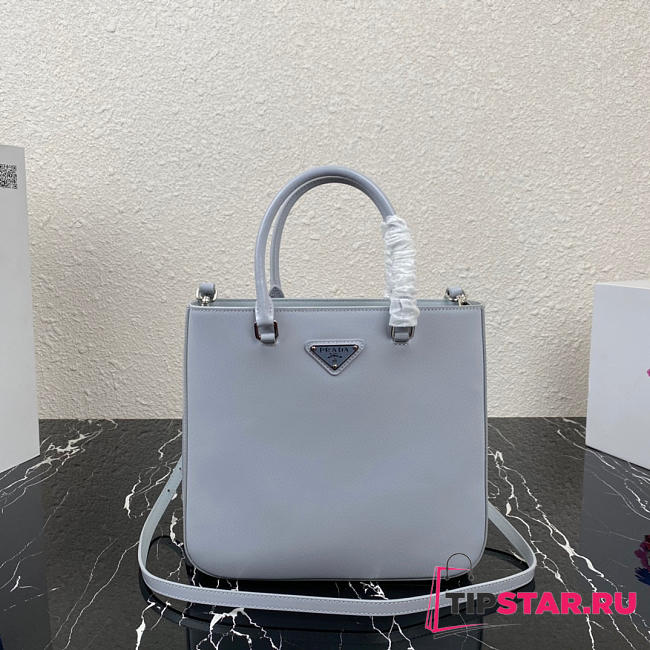 PRADA brushed leather tote Aqua light blue - 1BA330 - 25x23x6cm - 1