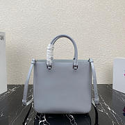 PRADA brushed leather tote Aqua light blue - 1BA330 - 25x23x6cm - 5