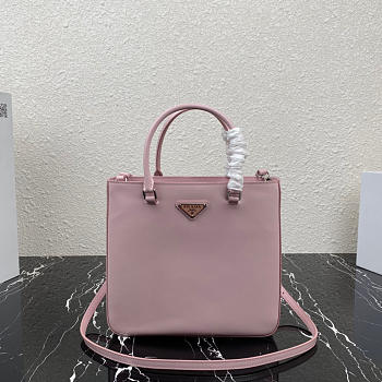 PRADA brushed leather tote Aqua light pink - 1BA330 - 25x23x6cm