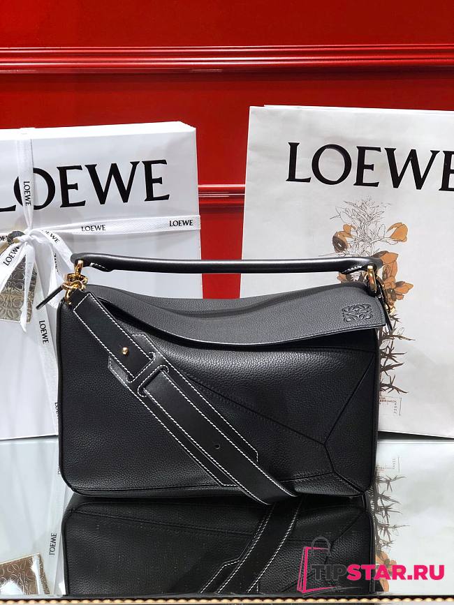 Loewe Puzzle bag in classic calfskin black - 18x12.5x8cm - 1
