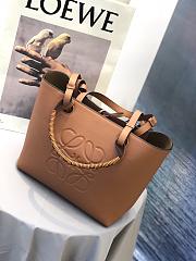 LOEWE Small Anagram Tote bag in classic calfskin tan - 29x14x25cm - 3