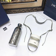 DIOR AQUA BOTTLE WITH SHOULDER STRAP Calfskin and Dior Oblique Stainless Steel - 7.5x7.5x30.5cm - 5