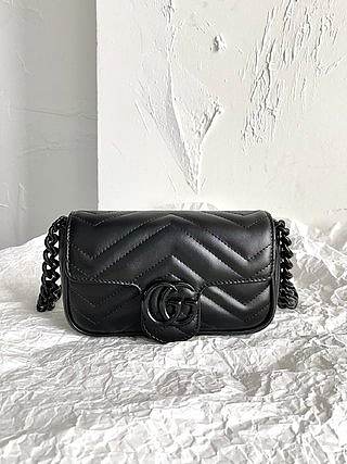 GG Marmont belt bag black leather - ‎699757 - 16.5x10x5cm